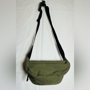 Olive Green Canvas Sling Bag Crossbody Bag Belt Bag Fannypack Travel